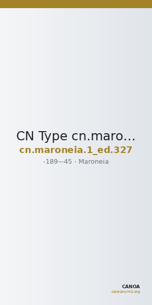CN Type cn.maroneia.1_ed.327 — CANOA