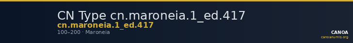 CN Type cn.maroneia.1_ed.417 — CANOA