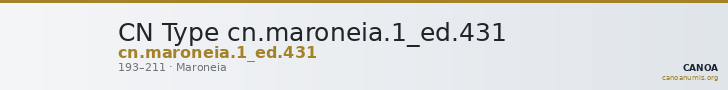 CN Type cn.maroneia.1_ed.431 — CANOA