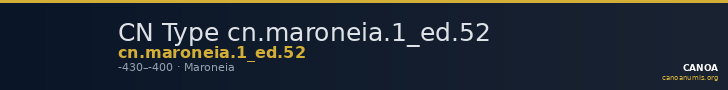 CN Type cn.maroneia.1_ed.52 — CANOA