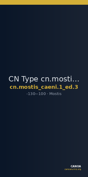 CN Type cn.mostis_caeni.1_ed.3 — CANOA