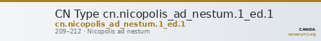 CN Type cn.nicopolis_ad_nestum.1_ed.1 — CANOA