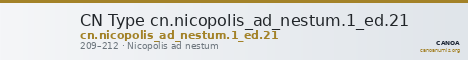 CN Type cn.nicopolis_ad_nestum.1_ed.21 — CANOA