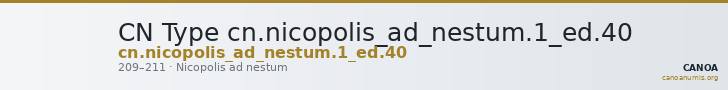 CN Type cn.nicopolis_ad_nestum.1_ed.40 — CANOA
