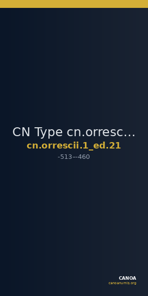 CN Type cn.orrescii.1_ed.21 — CANOA