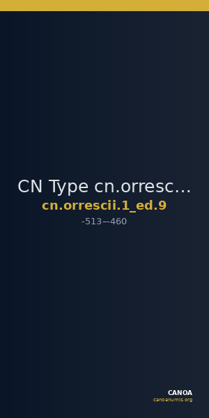 CN Type cn.orrescii.1_ed.9 — CANOA