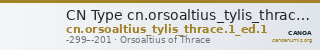 CN Type cn.orsoaltius_tylis_thrace.1_ed.1 — CANOA