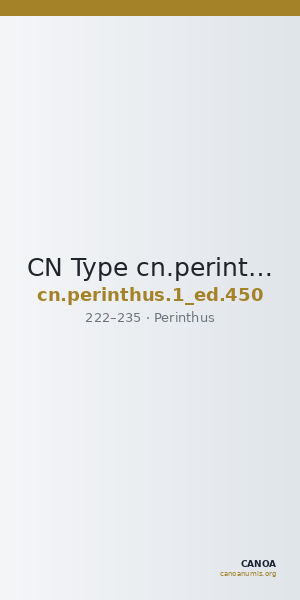 CN Type cn.perinthus.1_ed.450 — CANOA