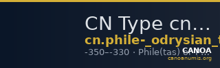 CN Type cn.phile-_odrysian_thrace.1_ed.1 — CANOA