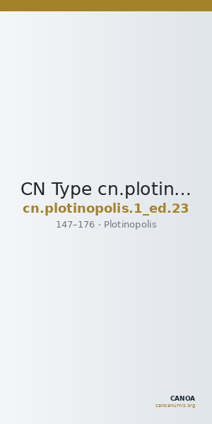 CN Type cn.plotinopolis.1_ed.23 — CANOA