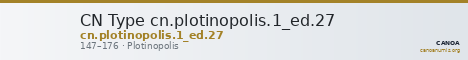 CN Type cn.plotinopolis.1_ed.27 — CANOA