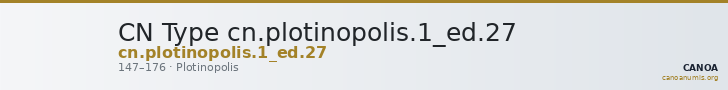 CN Type cn.plotinopolis.1_ed.27 — CANOA