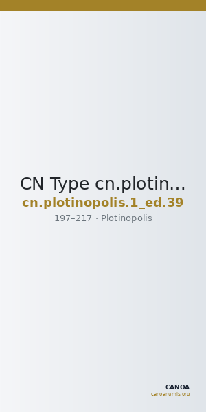 CN Type cn.plotinopolis.1_ed.39 — CANOA