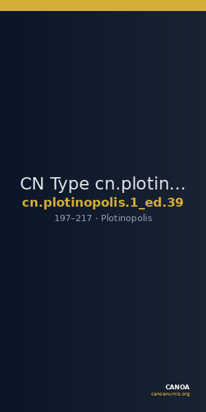 CN Type cn.plotinopolis.1_ed.39 — CANOA