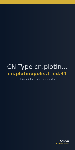 CN Type cn.plotinopolis.1_ed.41 — CANOA