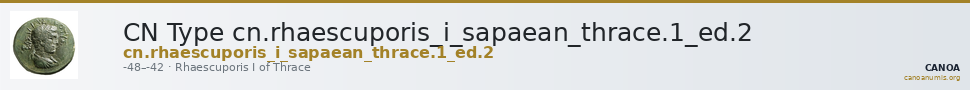 CN Type cn.rhaescuporis_i_sapaean_thrace.1_ed.2 — CANOA