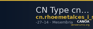 CN Type cn.rhoemetalces_i_sapaean_thrace.1_ed.1 — CANOA