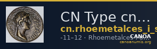 CN Type cn.rhoemetalces_i_sapaean_thrace.1_ed.10 — CANOA