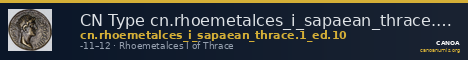 CN Type cn.rhoemetalces_i_sapaean_thrace.1_ed.10 — CANOA