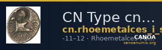 CN Type cn.rhoemetalces_i_sapaean_thrace.1_ed.12 — CANOA