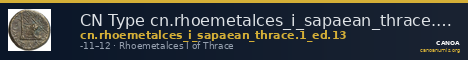 CN Type cn.rhoemetalces_i_sapaean_thrace.1_ed.13 — CANOA