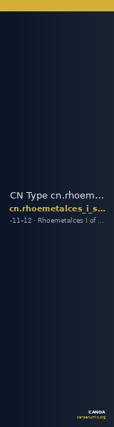 CN Type cn.rhoemetalces_i_sapaean_thrace.1_ed.3 — CANOA