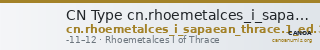 CN Type cn.rhoemetalces_i_sapaean_thrace.1_ed.3 — CANOA