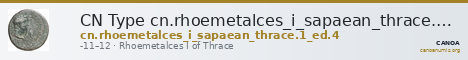 CN Type cn.rhoemetalces_i_sapaean_thrace.1_ed.4 — CANOA