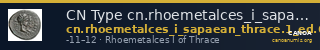 CN Type cn.rhoemetalces_i_sapaean_thrace.1_ed.6 — CANOA