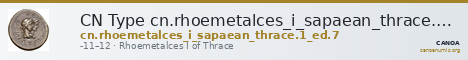 CN Type cn.rhoemetalces_i_sapaean_thrace.1_ed.7 — CANOA