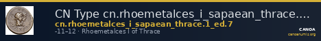 CN Type cn.rhoemetalces_i_sapaean_thrace.1_ed.7 — CANOA