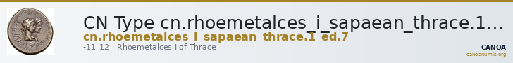 CN Type cn.rhoemetalces_i_sapaean_thrace.1_ed.7 — CANOA