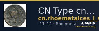 CN Type cn.rhoemetalces_i_sapaean_thrace.1_ed.8 — CANOA