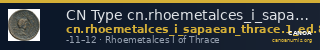 CN Type cn.rhoemetalces_i_sapaean_thrace.1_ed.8 — CANOA