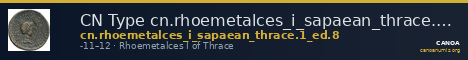 CN Type cn.rhoemetalces_i_sapaean_thrace.1_ed.8 — CANOA