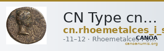 CN Type cn.rhoemetalces_i_sapaean_thrace.1_ed.9 — CANOA