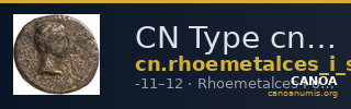 CN Type cn.rhoemetalces_i_sapaean_thrace.1_ed.9 — CANOA