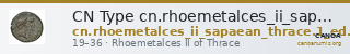 CN Type cn.rhoemetalces_ii_sapaean_thrace.1_ed.1 — CANOA