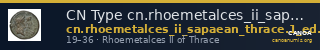 CN Type cn.rhoemetalces_ii_sapaean_thrace.1_ed.1 — CANOA