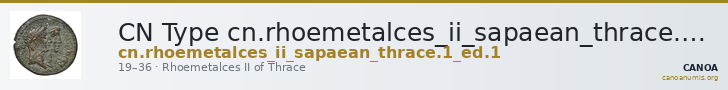 CN Type cn.rhoemetalces_ii_sapaean_thrace.1_ed.1 — CANOA