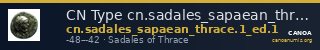 CN Type cn.sadales_sapaean_thrace.1_ed.1 — CANOA