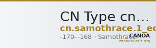 CN Type cn.samothrace.1_ed.30 — CANOA