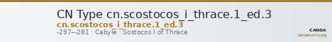 CN Type cn.scostocos_i_thrace.1_ed.3 — CANOA