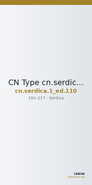 CN Type cn.serdica.1_ed.110 — CANOA