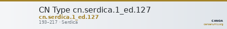 CN Type cn.serdica.1_ed.127 — CANOA