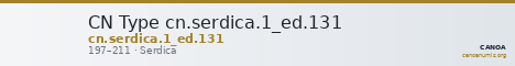 CN Type cn.serdica.1_ed.131 — CANOA