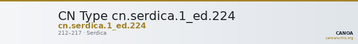 CN Type cn.serdica.1_ed.224 — CANOA