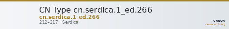CN Type cn.serdica.1_ed.266 — CANOA
