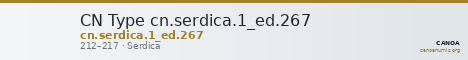 CN Type cn.serdica.1_ed.267 — CANOA