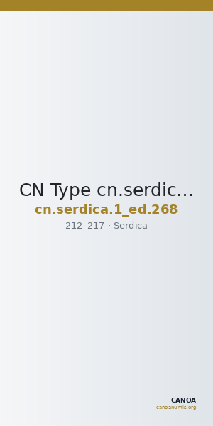 CN Type cn.serdica.1_ed.268 — CANOA